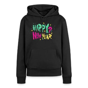 Happy New Year - Frauen Premium Bio Hoodie - Schwarz - Vorne - Julia (174cm)