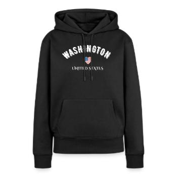 Washington Vereinigte Staaten - Frauen Premium Bio Hoodie - Schwarz - Vorne - Julia (174cm)