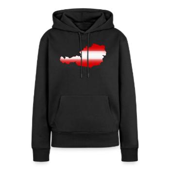 Autriche - Sweat à capuche Premium bio Femme - noir - Devant - Julia (174cm)