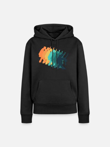 Retro-Tanz - Frauen Premium Bio Hoodie - Schwarz