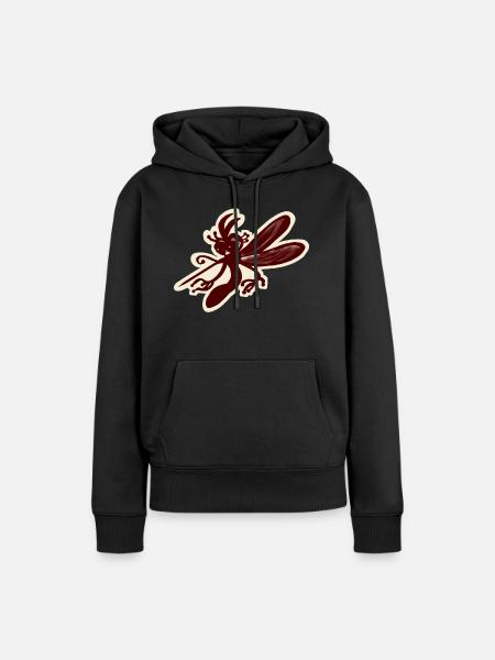Mücke - Frauen Premium Bio Hoodie - Schwarz