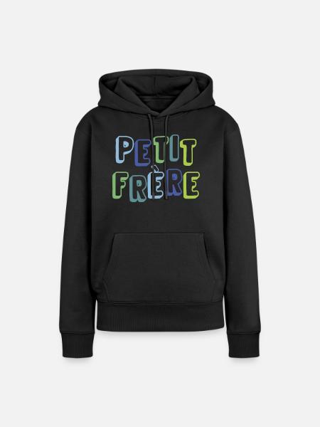 Kleiner Bruder, Geburt, Schwangerschaft - Frauen Premium Bio Hoodie - Schwarz