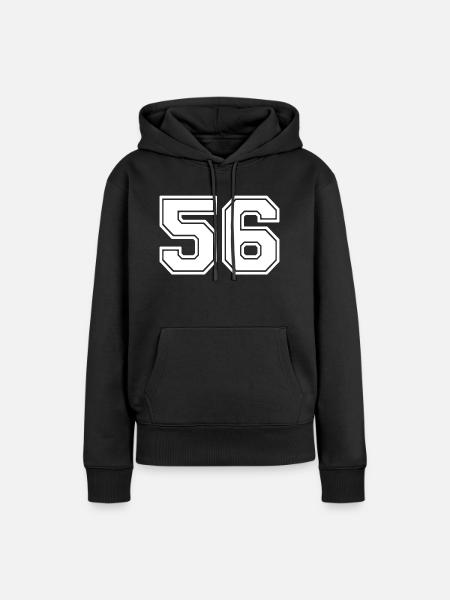 56 - Frauen Premium Bio Hoodie - Schwarz