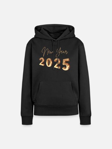 New Year 2025 - Frauen Premium Bio Hoodie - Schwarz