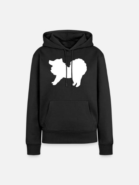 Spitz weiß - Frauen Premium Bio Hoodie - Schwarz
