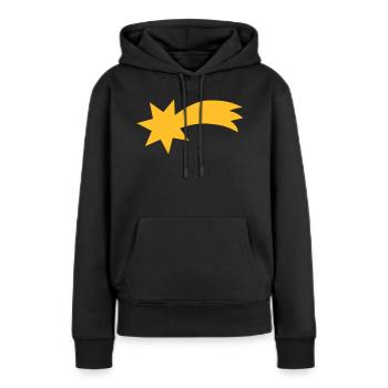Sternschnuppe - Frauen Premium Bio Hoodie - Schwarz - Vorne - Julia (174cm)