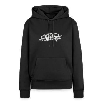 SPEED Graffiti - Frauen Premium Bio Hoodie - Schwarz - Vorne - Julia (174cm)
