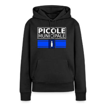 picole municipale - Sweat à capuche Premium bio Femme - noir - Devant - Julia (174cm)