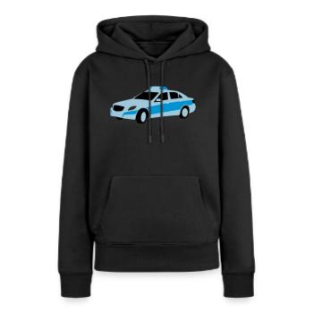 polizei - Frauen Premium Bio Hoodie - Schwarz - Vorne - Julia (174cm)