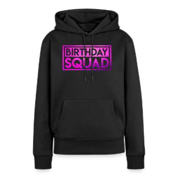 Anniversaire Squad - Sweat à capuche Premium bio Femme - noir - Devant - Julia (174cm)