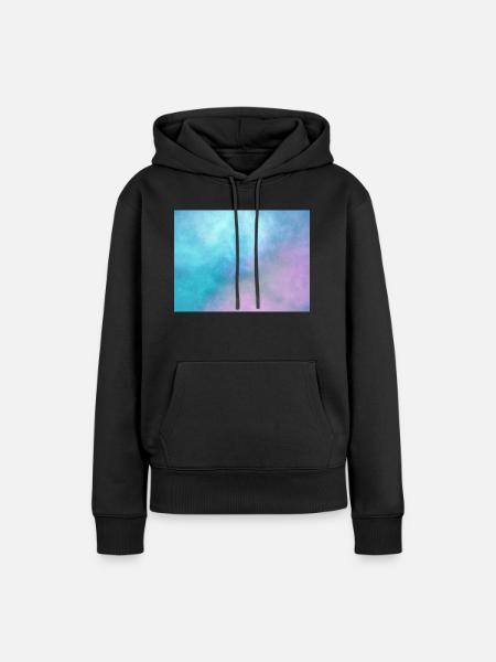 Space Rechteck - Frauen Premium Bio Hoodie - Schwarz