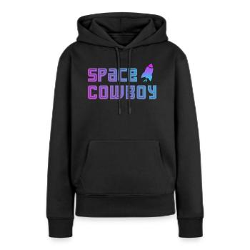 Cowboy de l’espace - Sweat à capuche Premium bio Femme - noir - Devant - Julia (174cm)