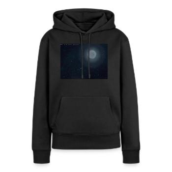 We are not alone - Frauen Premium Bio Hoodie - Schwarz - Vorne - Julia (174cm)