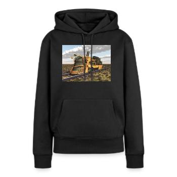Steampunk Dampflokomotive - Frauen Premium Bio Hoodie - Schwarz - Vorne - Julia (174cm)