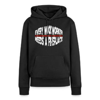 carpenter plumber lumber job - Frauen Premium Bio Hoodie - Schwarz - Vorne - Julia (174cm)