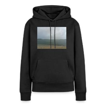 Meerblick Horizont - Frauen Premium Bio Hoodie - Schwarz - Vorne - Julia (174cm)