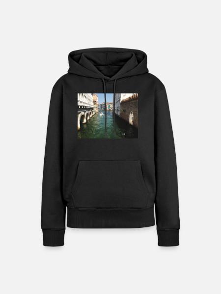 Sommer in Venedig - Frauen Premium Bio Hoodie - Schwarz