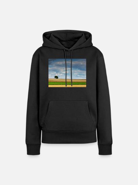 Weitblick - Frauen Premium Bio Hoodie - Schwarz