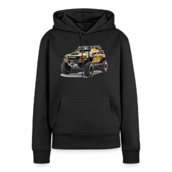 Offroad-Rennen sind eine beliebte Sportart - Frauen Premium Bio Hoodie - Schwarz - Vorne - Julia (174cm)