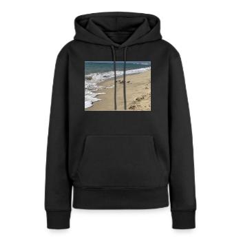 Run Bird run - Frauen Premium Bio Hoodie - Schwarz - Vorne - Julia (174cm)