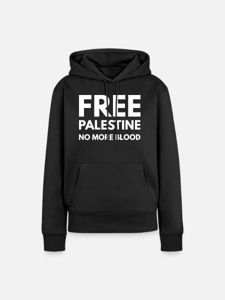 Freies Palästina - Dame Premium hoodie, økologisk bomuld - sort
