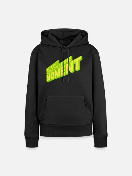 Not much going on - Frauen Premium Bio Hoodie - Schwarz