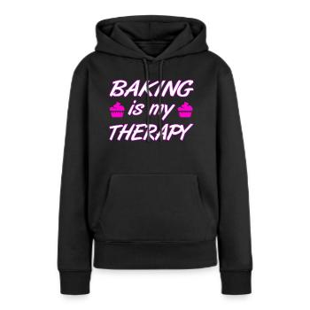 Cuire - Sweat à capuche Premium bio Femme - noir - Devant - Julia (174cm)