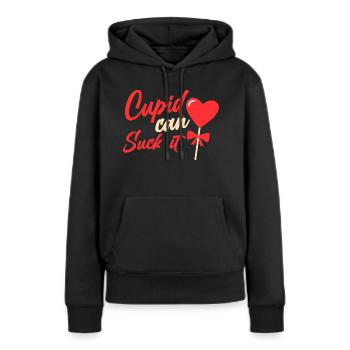 Cupidon peut le sucer 4 - Sweat à capuche Premium bio Femme - noir - Devant - Julia (174cm)
