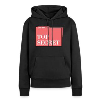 TOP SECRET - Sweat à capuche Premium bio Femme - noir - Devant - Julia (174cm)