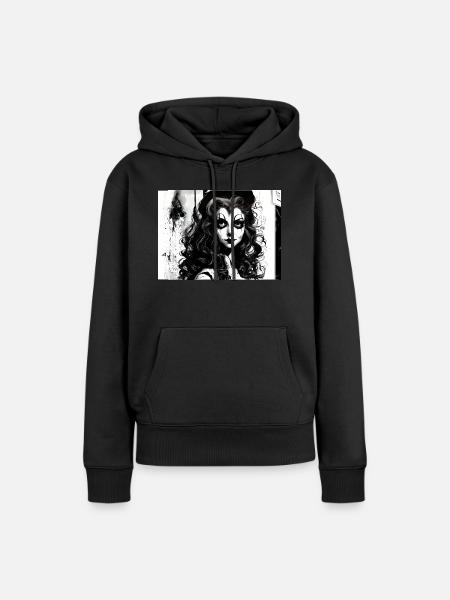 Alice #5 - Frauen Premium Bio Hoodie - Schwarz