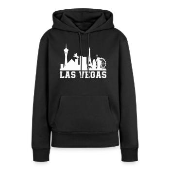 Horizon de Vegas - Sweat à capuche Premium bio Femme - noir - Devant - Julia (174cm)