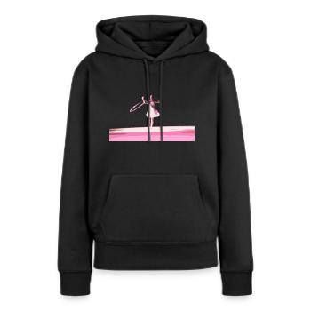 Tänzerin mit Reifen - Frauen Premium Bio Hoodie - Schwarz - Vorne - Julia (174cm)