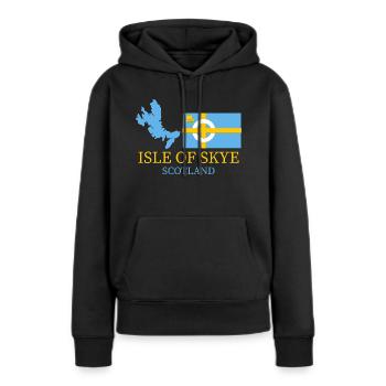 Insel Skye - Frauen Premium Bio Hoodie - Schwarz - Vorne - Julia (174cm)