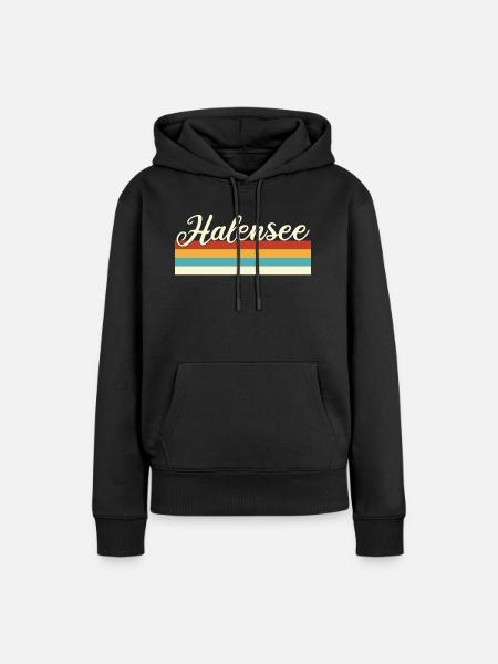 Halensee - Charlottenburg - Berlin - Retro - Frauen Premium Bio Hoodie - Schwarz