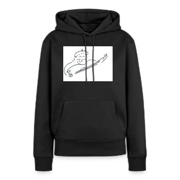 Guitar man - Frauen Premium Bio Hoodie - Schwarz - Vorne - Julia (174cm)