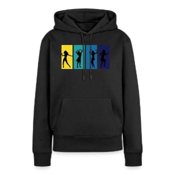Dancing Dance Music - Frauen Premium Bio Hoodie - Schwarz - Vorne - Julia (174cm)