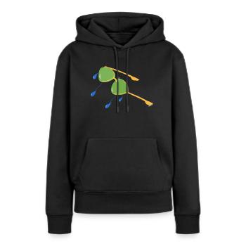 BRILLEN, DIE ICH MIR NICHT KAUFEN KONNTE, ALS ICH JUNG WAR v.Finale - Frauen Premium Bio Hoodie - Schwarz - Vorne - Julia (174cm)