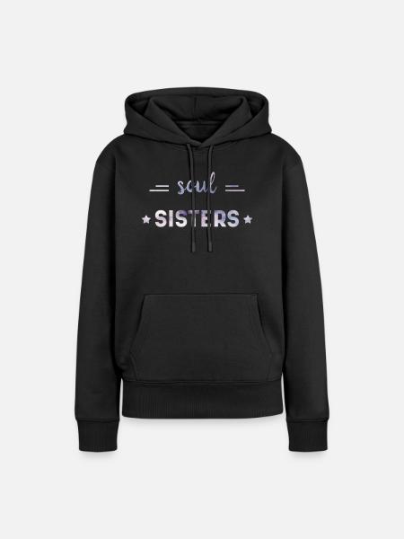 Beste Freunde - Frauen Premium Bio Hoodie - Schwarz