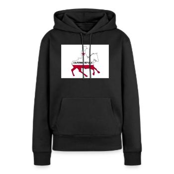 Kalifornische Staatsflagge Cowboy - Frauen Premium Bio Hoodie - Schwarz - Vorne - Julia (174cm)