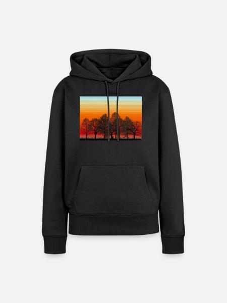 Dämmerung - Frauen Premium Bio Hoodie - Schwarz