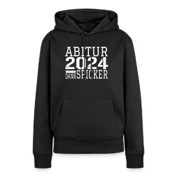 abitur ABITUR - Frauen Premium Bio Hoodie - Schwarz - Vorne - Julia (174cm)