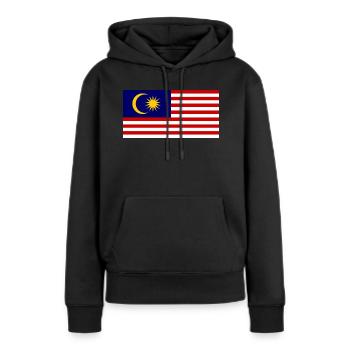 Malaisie - Sweat à capuche Premium bio Femme - noir - Devant - Julia (174cm)