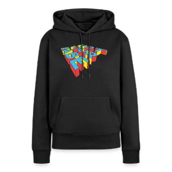 NOT YOUR BABE - Sweat à capuche Premium bio Femme - noir - Devant - Julia (174cm)