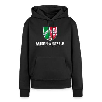 Astrein-Westfale NRW Design - Frauen Premium Bio Hoodie - Schwarz - Vorne - Julia (174cm)
