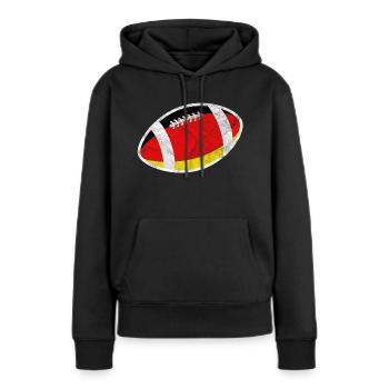 American Football Deutschland - Frauen Premium Bio Hoodie - Schwarz - Vorne - Julia (174cm)