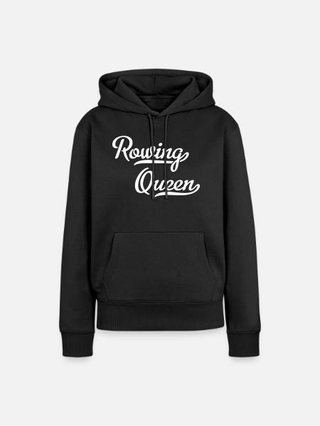rudern - Frauen Premium Bio Hoodie - Schwarz