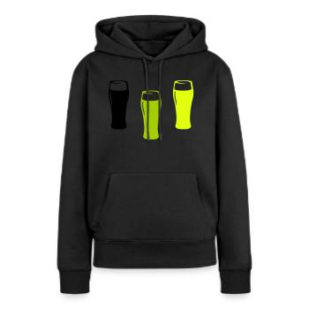Bier Gläser - Frauen Premium Bio Hoodie - Schwarz - Vorne - Julia (174cm)