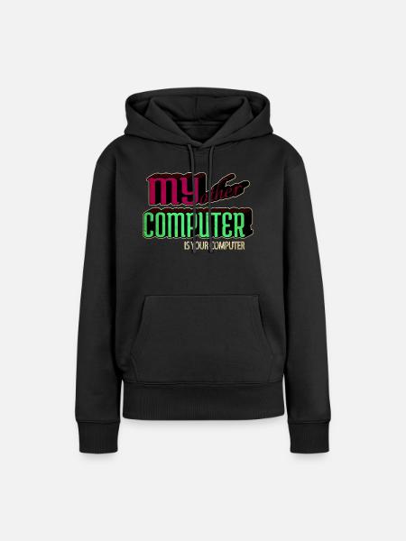 present hacking coding hacking computer - Frauen Premium Bio Hoodie - Schwarz