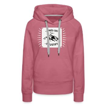 Après-Ski Neustift - Sweat à capuche Premium bio Femme - mauve - Devant - Isabella (175cm)