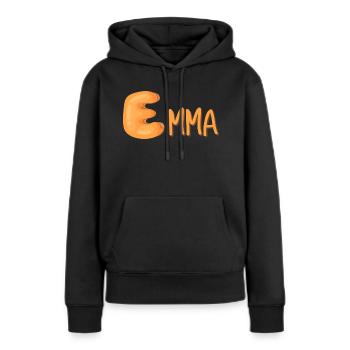 Emma - Frauen Premium Bio Hoodie - Schwarz - Vorne - Julia (174cm)